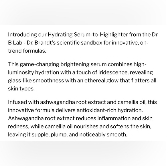 dr. b lab
HYDRATING SERUM-TO-HIGHLIGHTER, Perfect For All Skin Types, NEW in Box - Picture 12 of 15